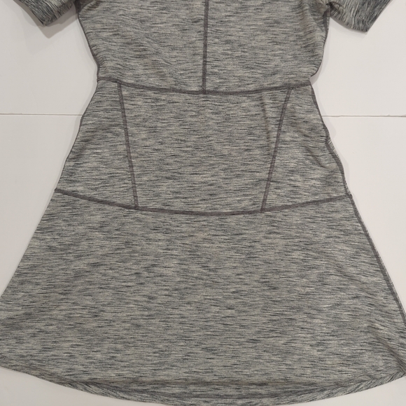 Athleta En Route Ponte Gray Knit Shortsleeve Dress - Women's Medium Casual Comfy - Picture 6 of 16